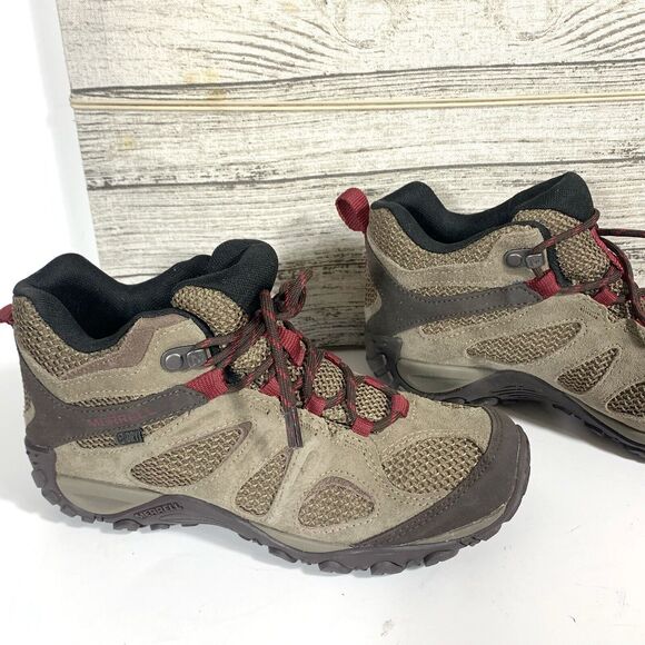 Merrell Women's Yokota 2 Mid Waterproof Hiking Boot size 7 Brindle - Picture 12 of 16
